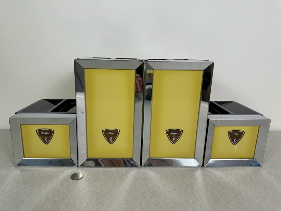 Vintage New Old Stock Lady Garner Coffee, Tea, Flour & Sugar Tins 5H & 9H [Photo 2]