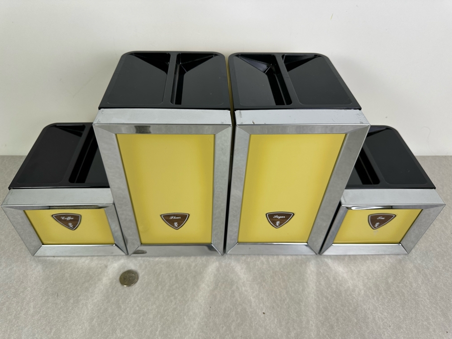 Vintage New Old Stock Lady Garner Coffee, Tea, Flour & Sugar Tins 5H & 9H [Photo 3]