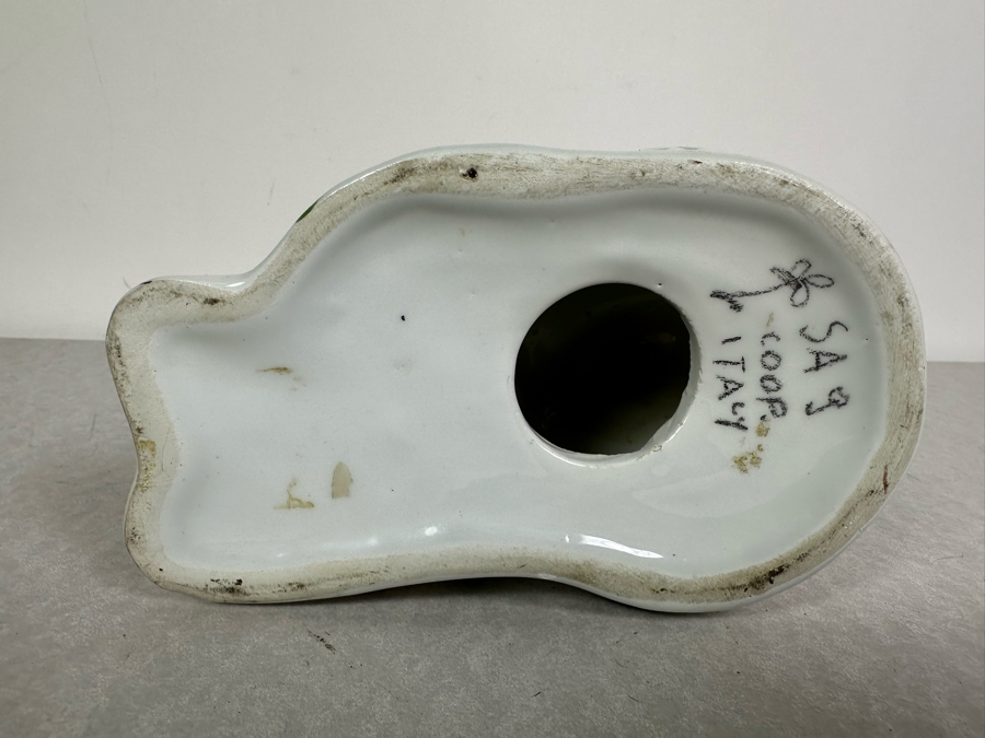 Hand Painted Italian Pottery Cat Piggy Bank 6'W X 4'D X 7'H [Photo 5]