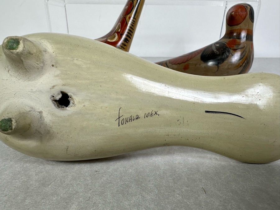 (3) Mexican Pottery Bird Figurines 8'W [Photo 6]
