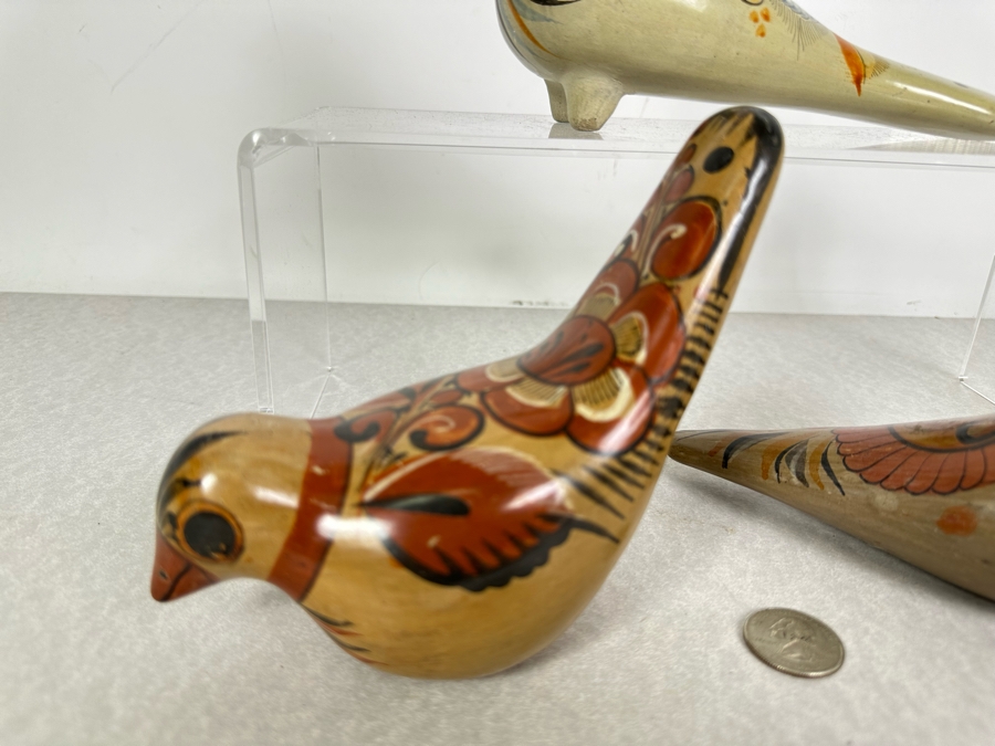 (3) Mexican Pottery Bird Figurines 8'W [Photo 3]