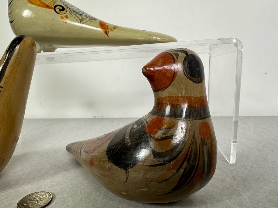 (3) Mexican Pottery Bird Figurines 8'W [Photo 5]