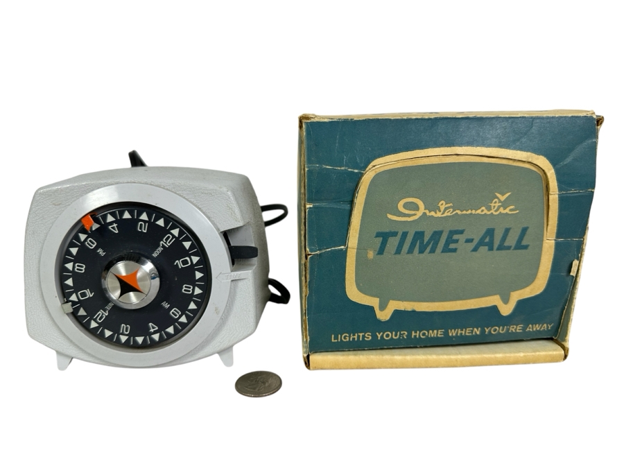 Vintage MCM Intermatic Time-All Lamp & Appliance Timer With Box