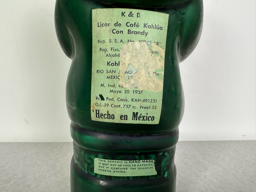Vintage Handmade Ceramic Kahlua Liquor Decanter 11.5'H [Photo 6]