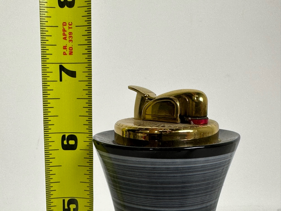 Vintage Mid-Century Modern Pottery Evans Lighter 7'H & Matching Ashtray [Photo 7]