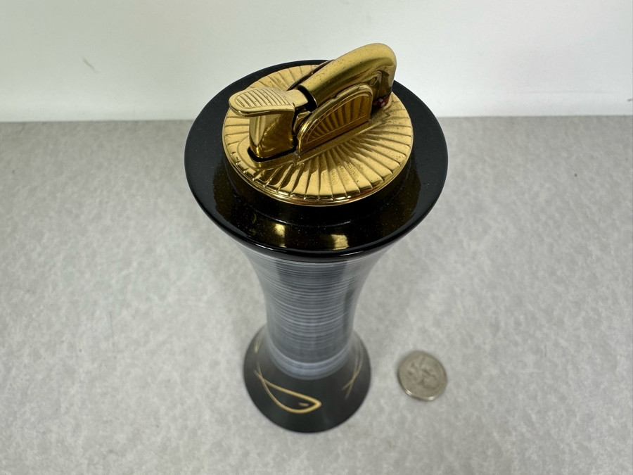 Vintage Mid-Century Modern Pottery Evans Lighter 7'H & Matching Ashtray [Photo 4]