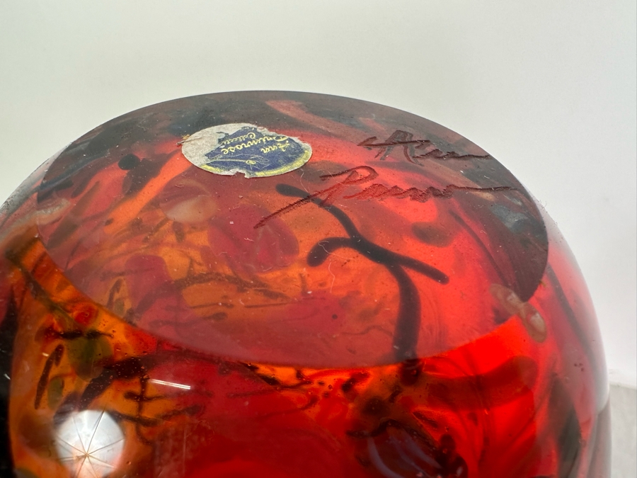 Stunning Ann Primrose Collection Italian Murano Glass Vase Signed By Ana Primrose 10'W X 12'H [Photo 12]