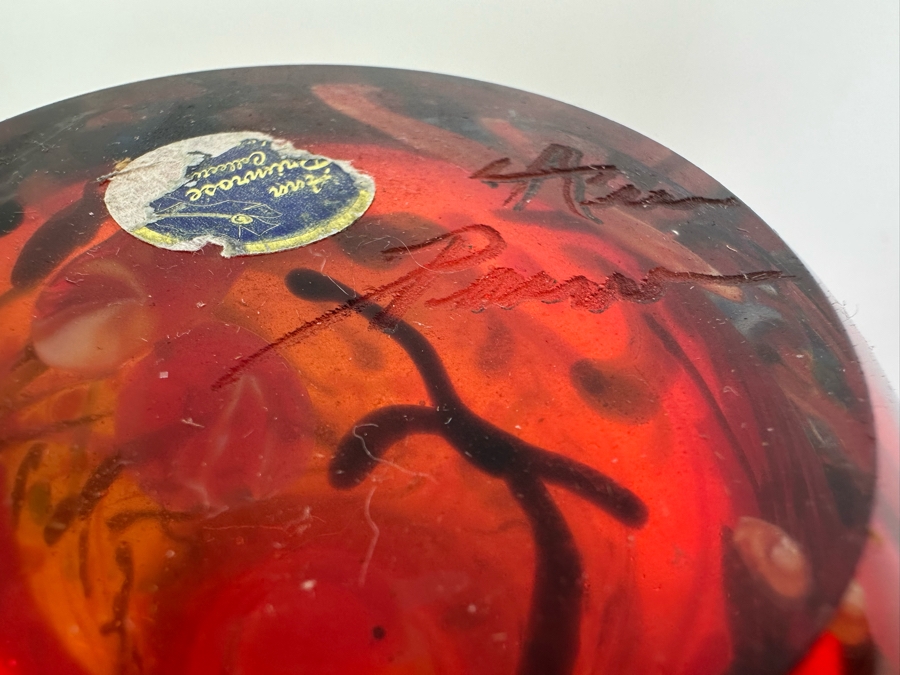 Stunning Ann Primrose Collection Italian Murano Glass Vase Signed By Ana Primrose 10'W X 12'H [Photo 11]