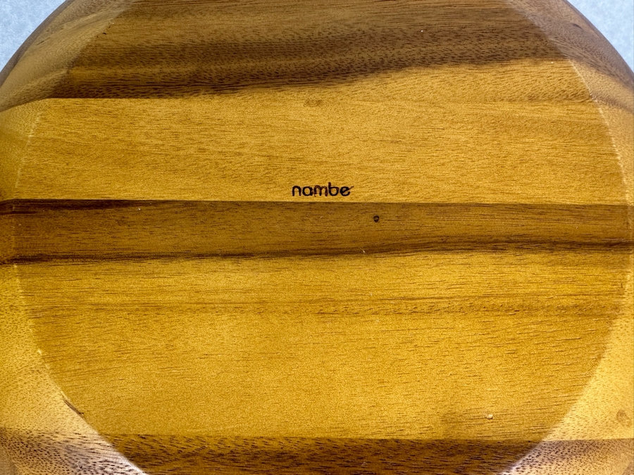 Nambe Acacia Wood Cheese Block With Knife & Spreader Magnetic 15'W [Photo 7]