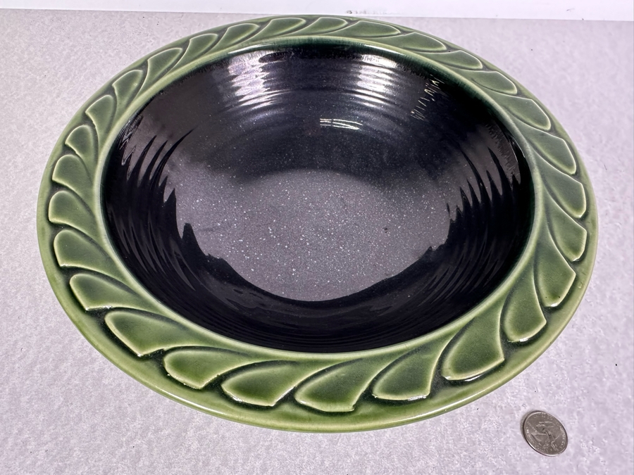 Vintage Peter Jansons Prince Edward Island Canada Artist Signed Studio Pottery Bowl 12'R X 3'H [Photo 3]