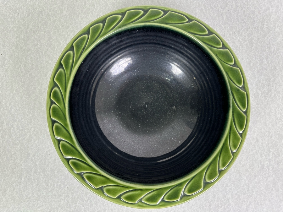 Vintage Peter Jansons Prince Edward Island Canada Artist Signed Studio Pottery Bowl 12'R X 3'H [Photo 4]