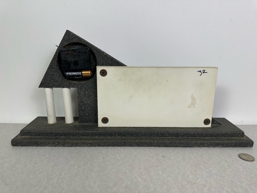 Vintage Phil Long Design Mantle Clock Working 18'W X 4'D X 8.5'H [Photo 4]