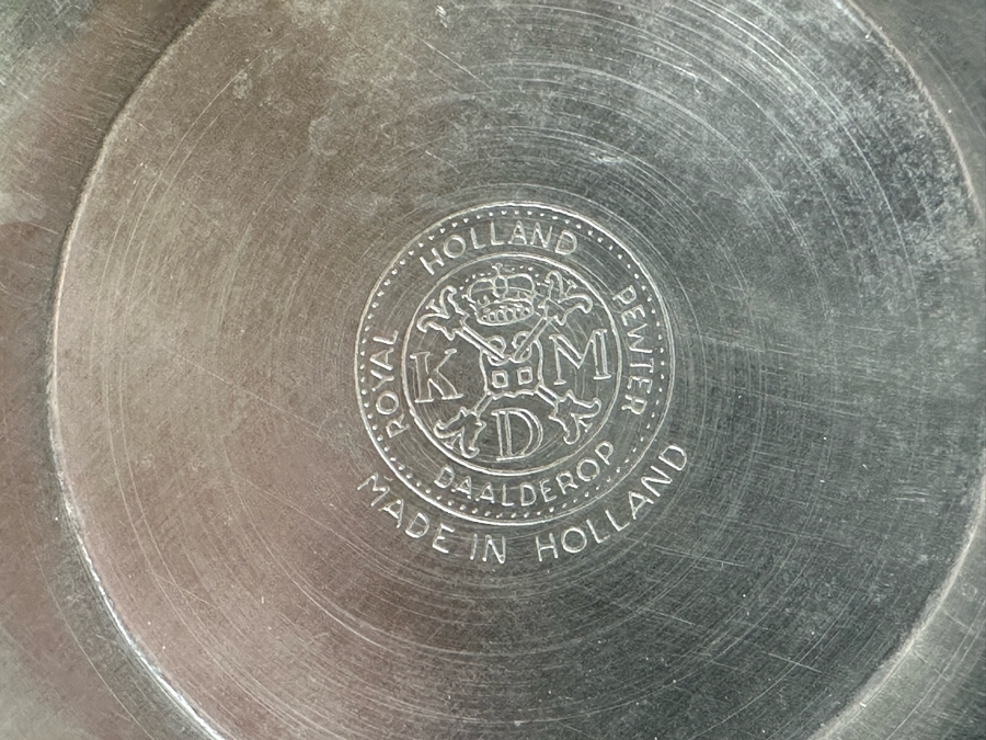 Vintage Modernist Royal Holland Pewter KDM Coffee & Tea Set With Tray Made In Holland Daalderop [Photo 4]