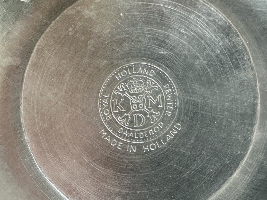 Vintage Modernist Royal Holland Pewter KDM Coffee & Tea Set With Tray Made In Holland Daalderop [Photo 3]