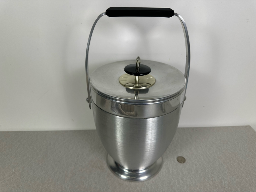 Vintage Mid-Century Modern Kromex Aluminum Ice Bucket 16'H [Photo 3]