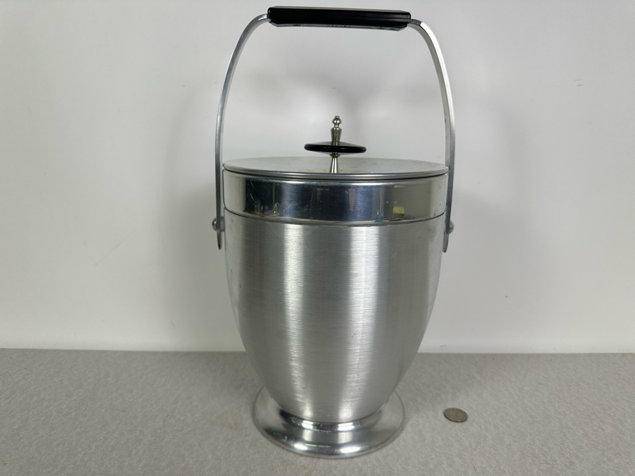 Vintage Mid-Century Modern Kromex Aluminum Ice Bucket 16'H [Photo 2]
