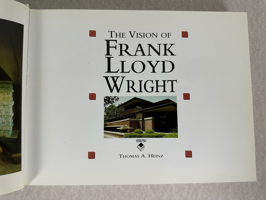 The Vision Of Frank Lloyd Wright Hardcover Book 2001 By Thomas A. Heinz [Photo 3]