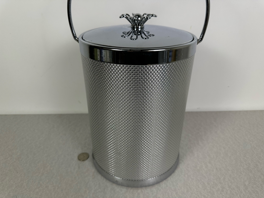 Vintage MCM Serv-Master Silver Toned Like New Mirror Finish Ice Bucket 11'H [Photo 4]