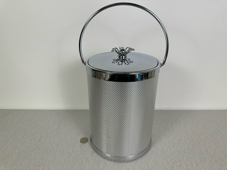 Vintage MCM Serv-Master Silver Toned Like New Mirror Finish Ice Bucket 11'H [Photo 2]