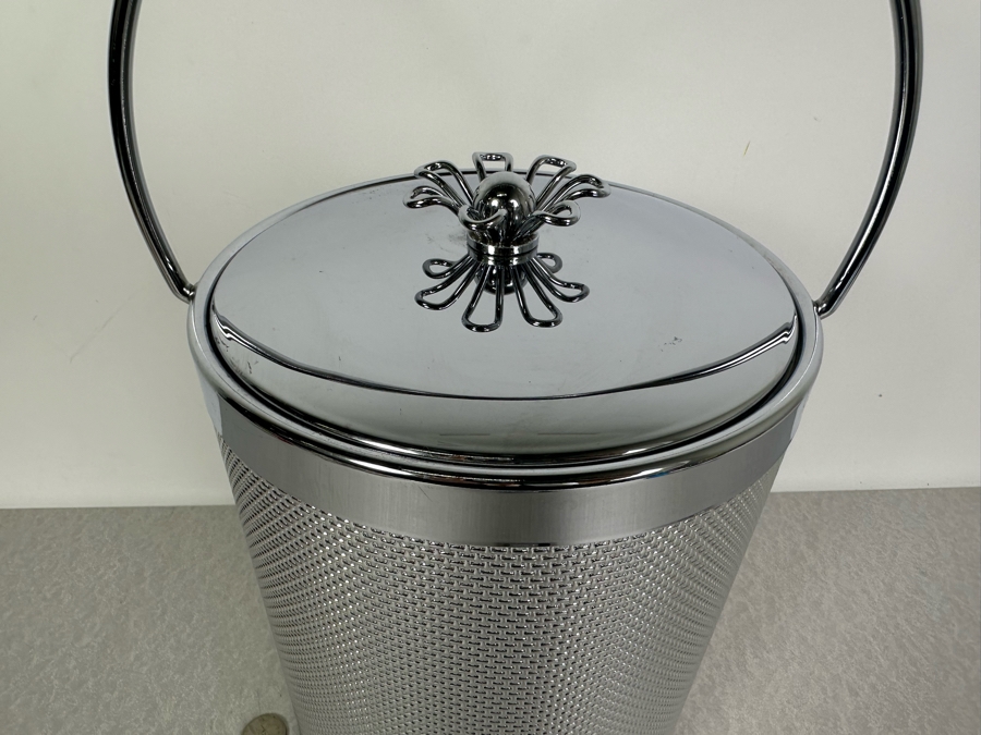 Vintage MCM Serv-Master Silver Toned Like New Mirror Finish Ice Bucket 11'H [Photo 3]