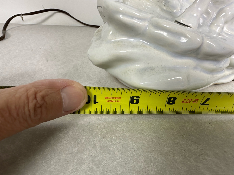 Vintage MCM White Ceramic Horse TV Lamp 10'W X 13'H [Photo 6]