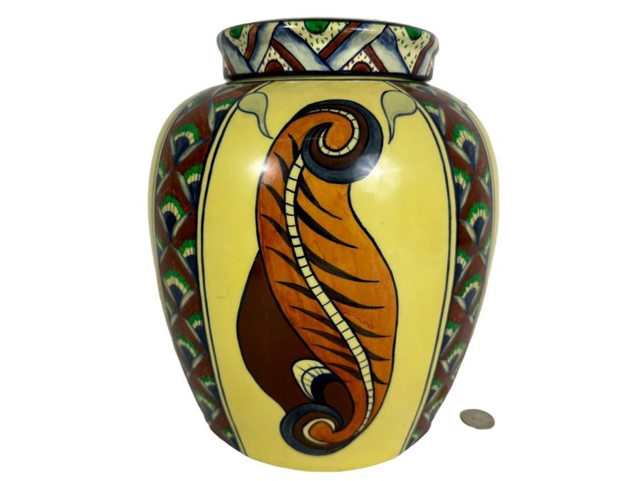 Maitland-Smith Hand Painted Porcelain Vase