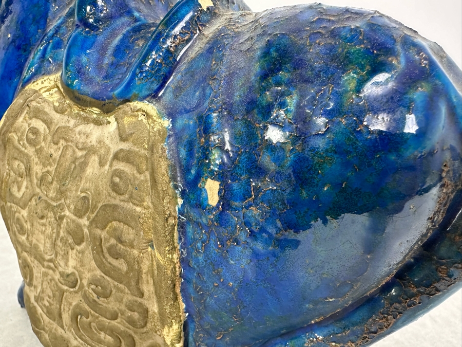 Vintage MCM Bitossi Italian Ceramic Pottery Horse Sculpture By Aldo Londi With Chinese Glazed Finish Created In Italy For Rosenthal-Netter Inc 10'W X 5'D X 10'H - See Photos For Several Chips [Photo 5]