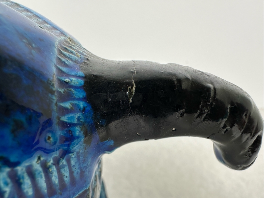 Vintage Mid-Century Modern Bitossi Italian Ceramic Pottery Horse Bookends Sculpture By Aldo Londi With Chinese Glazed Finish 12'W X 4.5'D X 9'H - See Photos For Repaired Foot & Tail [Photo 12]