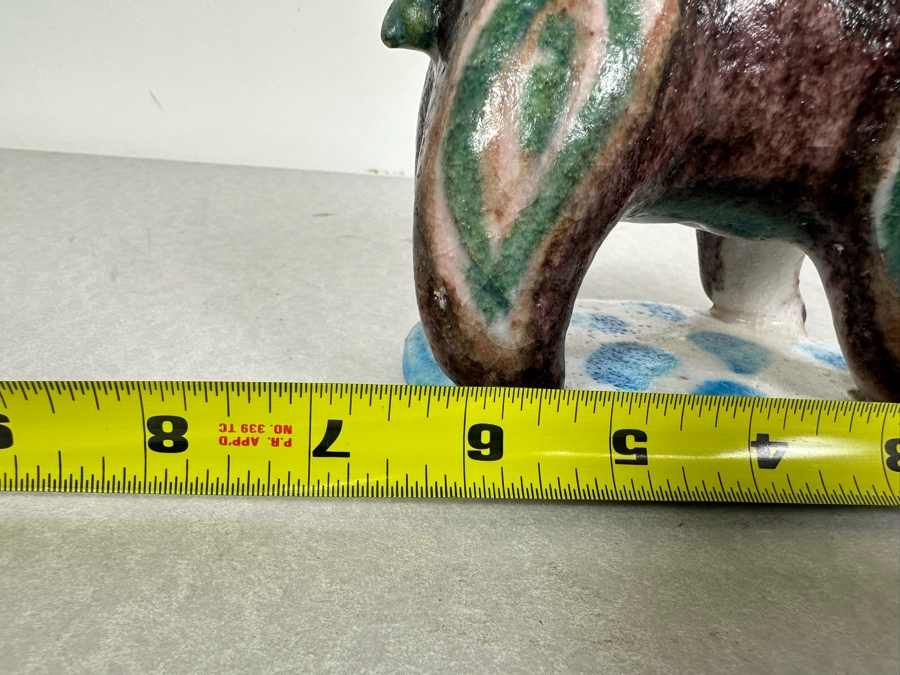 Vintage Mid-Century Modern Italian Ceramic Sculpture By Guido Gambone For Raymor Signed 6.5'W X 3.5'D X 6'H - See Photos For Chip In Tail & Ear [Photo 9]