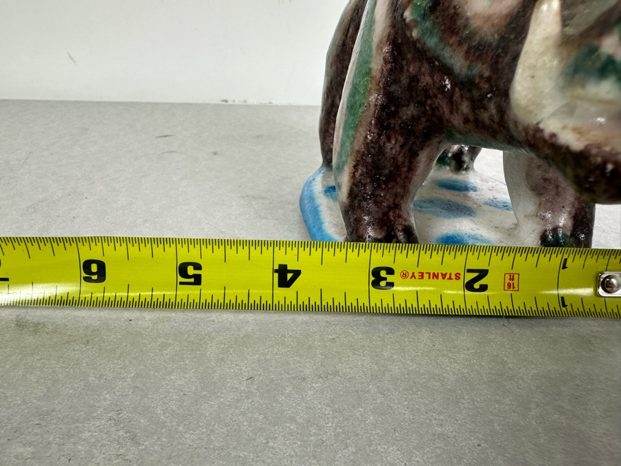 Vintage Mid-Century Modern Italian Ceramic Sculpture By Guido Gambone For Raymor Signed 6.5'W X 3.5'D X 6'H - See Photos For Chip In Tail & Ear [Photo 10]