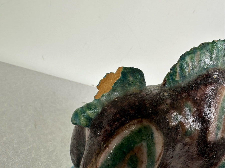 Vintage Mid-Century Modern Italian Ceramic Sculpture By Guido Gambone For Raymor Signed 6.5'W X 3.5'D X 6'H - See Photos For Chip In Tail & Ear [Photo 4]