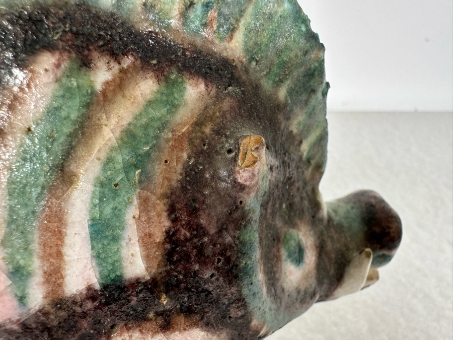 Vintage Mid-Century Modern Italian Ceramic Sculpture By Guido Gambone For Raymor Signed 6.5'W X 3.5'D X 6'H - See Photos For Chip In Tail & Ear [Photo 3]