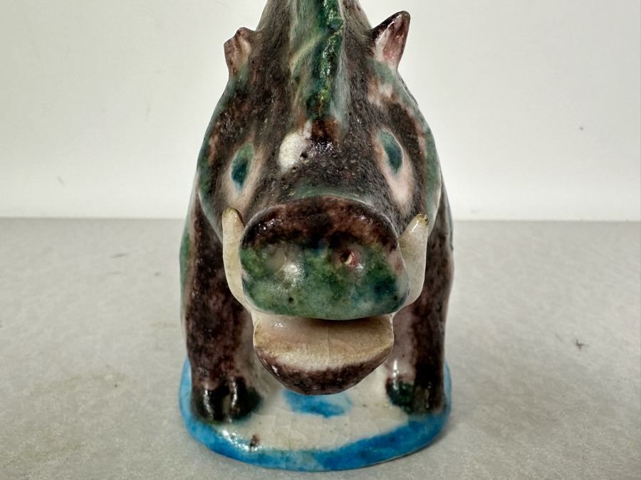 Vintage Mid-Century Modern Italian Ceramic Sculpture By Guido Gambone For Raymor Signed 6.5'W X 3.5'D X 6'H - See Photos For Chip In Tail & Ear [Photo 12]