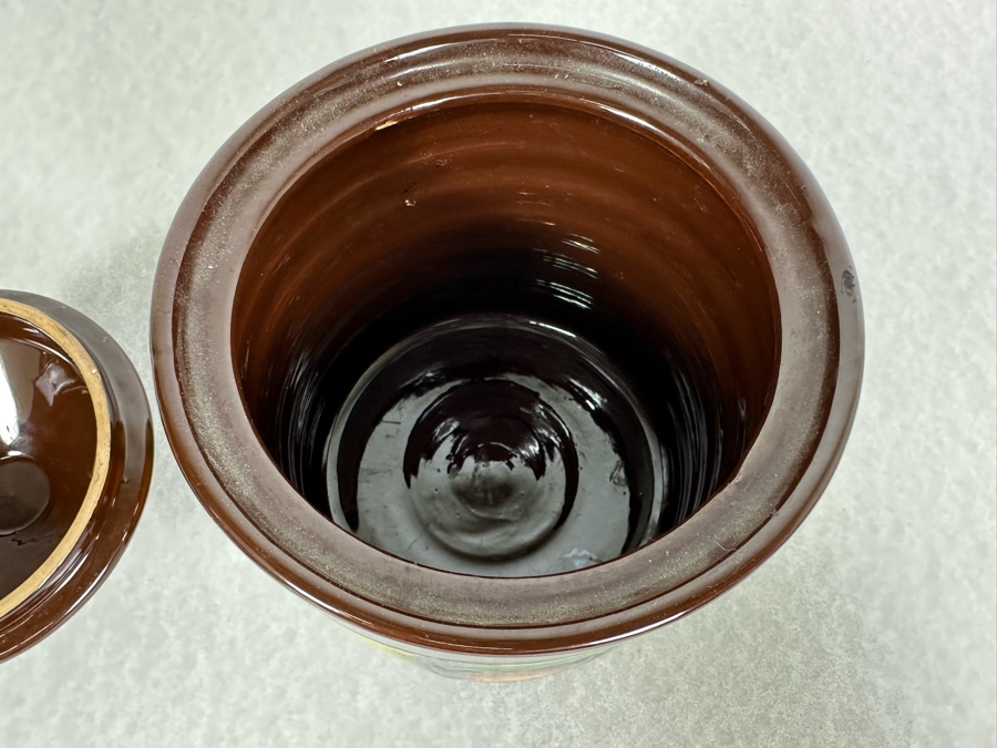 Vintage Mid-Century Modern Italian Bitossi Ceramic Pot Jar With Lid By Adlo Londi 5'W X 7.5'H [Photo 5]