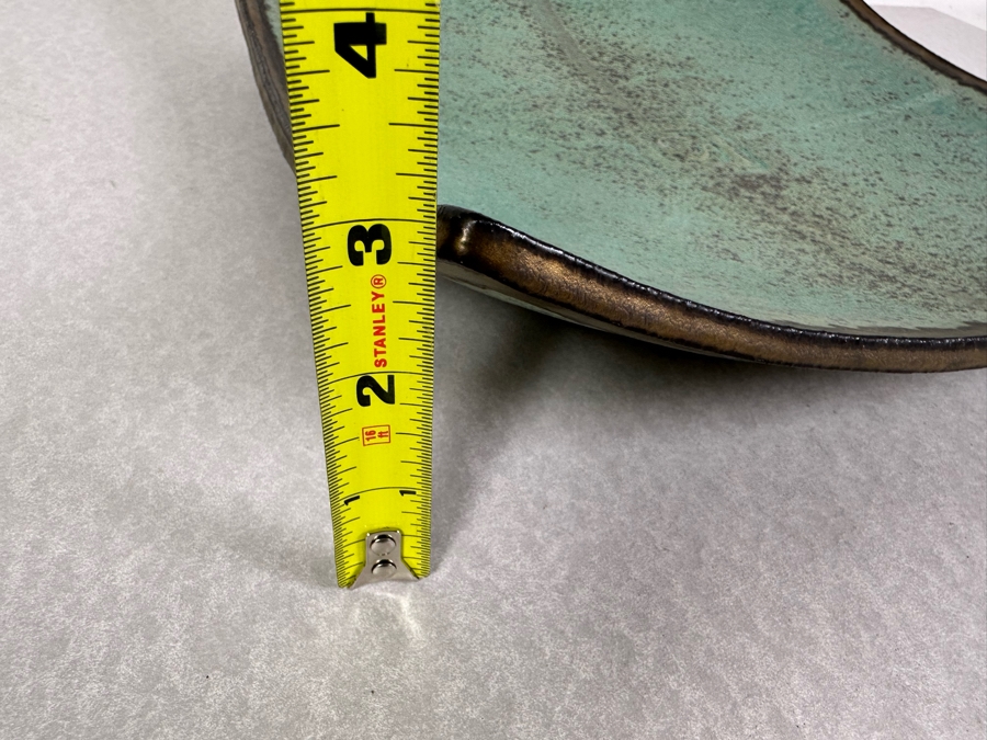 Artist L. Green Signed Studio Pottery Bowl Wall Hanging 14'W X 14'D X 3'H [Photo 8]