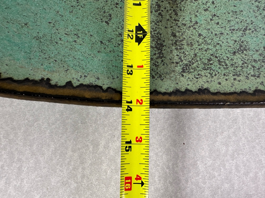 Artist L. Green Signed Studio Pottery Bowl Wall Hanging 14'W X 14'D X 3'H [Photo 7]