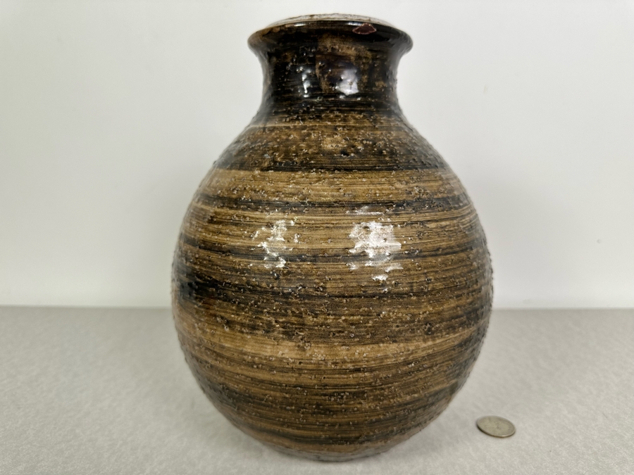 Vintage Mid-Century Modern Italian Bitossi Ceramic 'Moderna Morocco' Vase By Adlo Londi For Rosenthal Netter 8'W X 10'H	 [Photo 6]