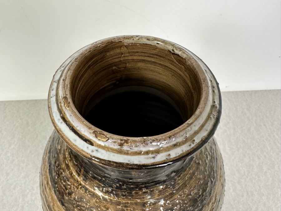 Vintage Mid-Century Modern Italian Bitossi Ceramic 'Moderna Morocco' Vase By Adlo Londi For Rosenthal Netter 8'W X 10'H	 [Photo 8]