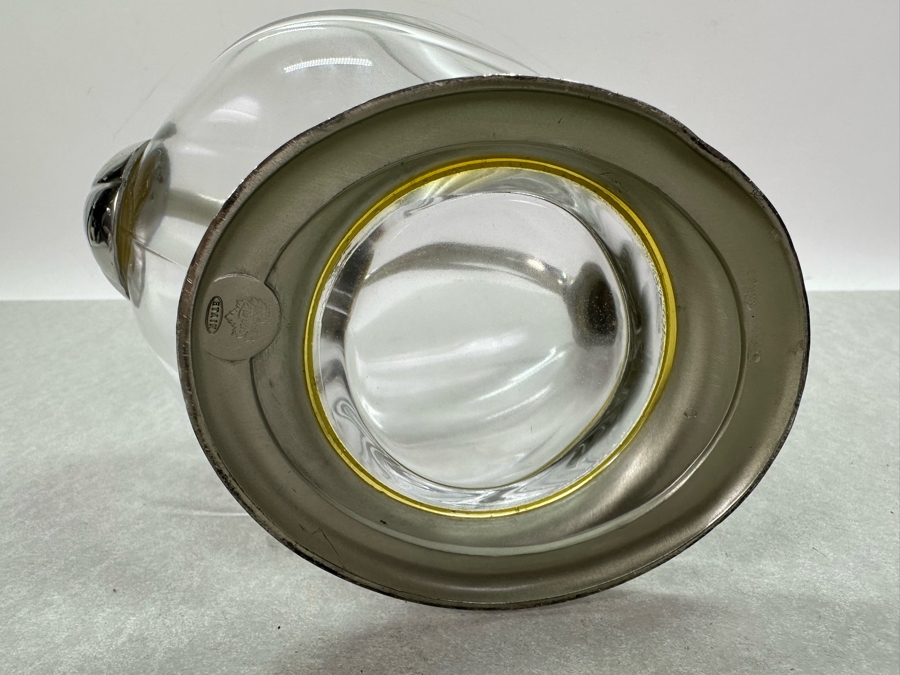 L'Esprit & Levin Mid-Century Pewter Glass Wine Duck Shaped Decanter Claret Jug Etain 10.5'W X 7'H [Photo 5]