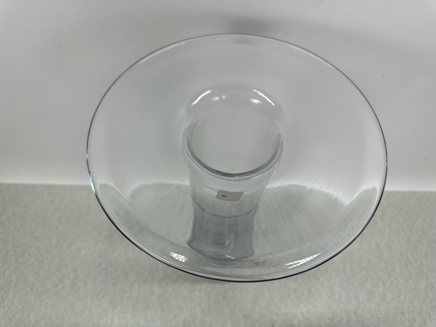 Vintage Blenko Glass Handmade Wide Collar Flat Top Cylinder Vase By Don Shepherd 13.5'H [Photo 5]