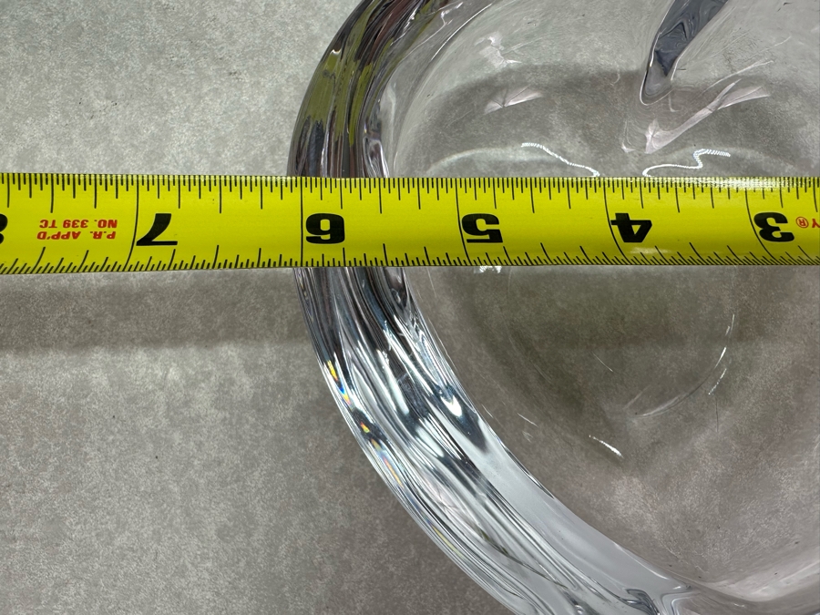 Orrefors Swedish Crystal Heart Shaped Trinket Dish 6'W X 6'H [Photo 4]