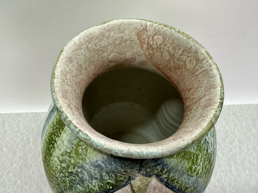 Just Added - Vintage Mid-Century Modern Italian Ceramic Three Sided Pinched Vase Raymor Fratelli Fanciullacci 7.5'W X 10'H [Photo 9]