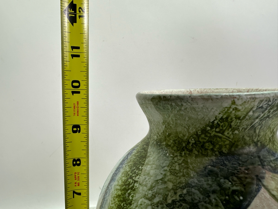 Just Added - Vintage Mid-Century Modern Italian Ceramic Three Sided Pinched Vase Raymor Fratelli Fanciullacci 7.5'W X 10'H [Photo 12]