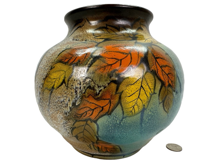 Gouda Holland Art Pottery Ceramic Vase 9'W X 8'H [Photo 1]