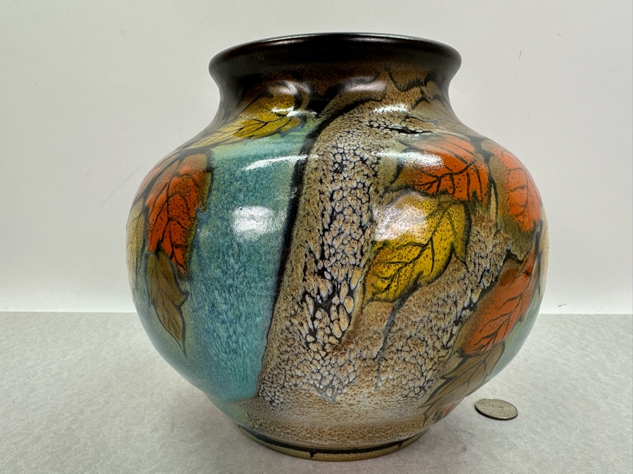 Gouda Holland Art Pottery Ceramic Vase 9'W X 8'H [Photo 3]