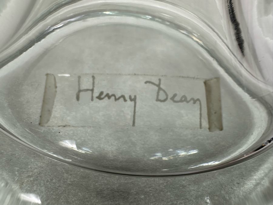 Impressive Henry Dean Handmade Art Glass Epergne Centerpiece 2-Piece Fountain Flower Vase 14'H [Photo 7]