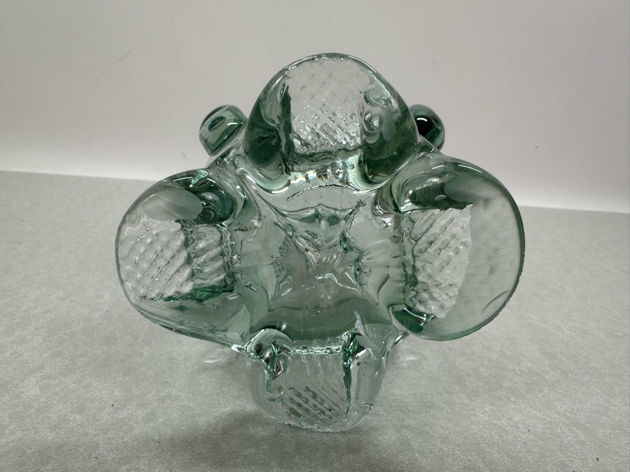 Vintage Italian Hand Blown Art Glass Footed Decanter Vessel 16.5'H [Photo 6]