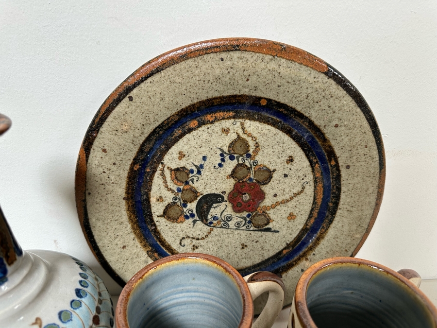 Large Collection Of Hand Painted Mexican Pottery: Duck, Owls, Lions, Vases & More [Photo 7]