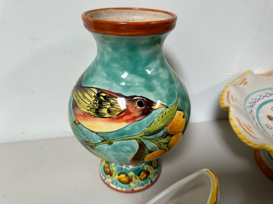Large Collection Of Hand Painted Mexican Pottery [Photo 11]
