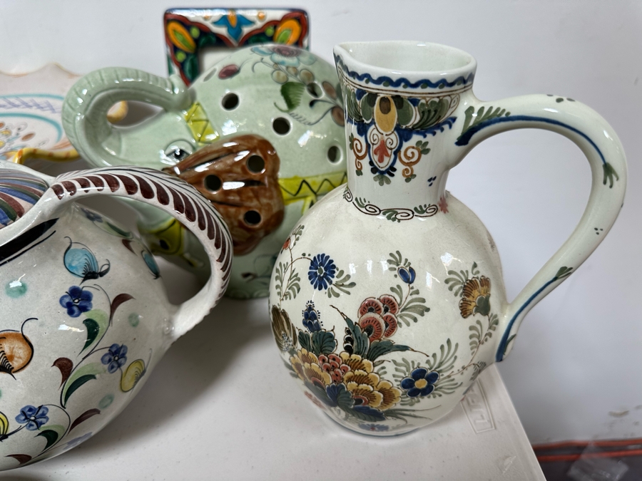Large Collection Of Hand Painted Mexican Pottery [Photo 5]